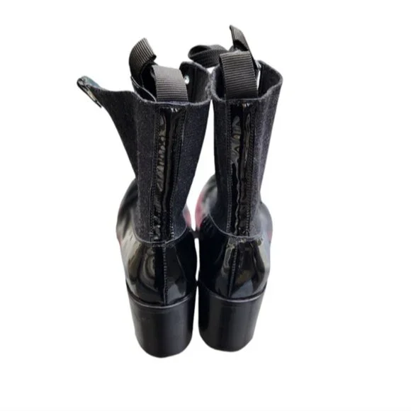 Malo women's black patent Leather Platform boots Size 39 EU - Picture 3 of 9